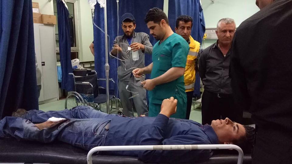 Nine people injured in Erbil following the El Clasico match, Kurdistan Region, April 24, 2017. (Photo: Social Media)